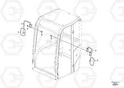 46986 Rear-view mirrors on cab EC27C, Volvo Construction Equipment