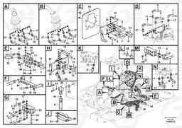 105300 Servo system, control valve to remote control valve EC140C, Volvo Construction Equipment