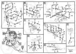 32524 Servo system, control valve piping. EC140C, Volvo Construction Equipment