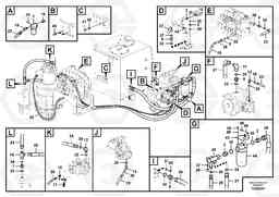 105642 Servo system, pump piping and filter mount. EC330C, Volvo Construction Equipment