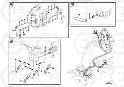 60611 Servo system, control valve to remote control valve pedal EC240C, Volvo Construction Equipment