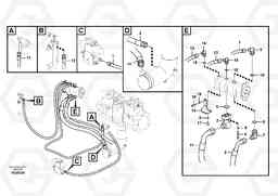 24827 Servo system, pump piping and filter mount. EC700B, Volvo Construction Equipment