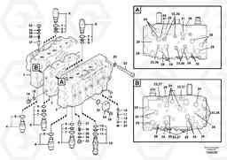 13950 Main control valve, relief valve. EC460B SER NO INT 11515- EU&NA 80001-, Volvo Construction Equipment
