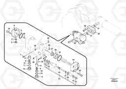 12492 Working hydraulic, dipper arm rupture valve mount. EC240B SER NO INT 12641- EU & NA 80001-, Volvo Construction Equipment