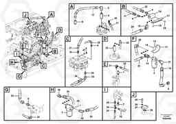 77826 Servo system, pump piping and filter mount. FC2121C, Volvo Construction Equipment