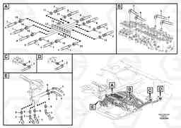 62759 Servo system, control valve to solenoid valve and swing motor. EC55C S/N 110001- / 120001-, Volvo Construction Equipment