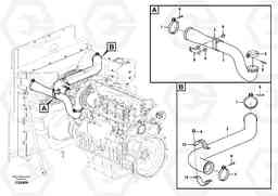 73190 Charge air cooler, plumbing ECR235C, Volvo Construction Equipment