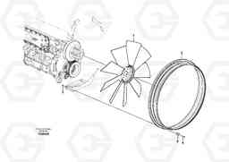 83412 Cooling fan mounting EC700BHR HIGH REACH DEMOLITION, Volvo Construction Equipment