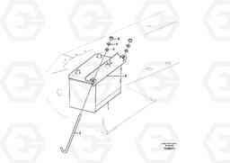 64382 Battery with assembling details EC55C S/N 110001- / 120001-, Volvo Construction Equipment