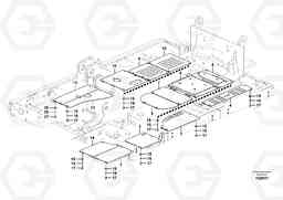 80755 Hatches under engine, hydr.pumps, cooler, m.valve and fuel tank. EC460CHR HIGH REACH DEMOLITION, Volvo Construction Equipment