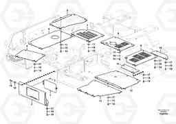 18428 Hatches under engine, hydr.pumps, cooler, m.valve and fuel tank. ECR235C, Volvo Construction Equipment