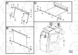 65378 Sun visor interior ECR145C, Volvo Construction Equipment