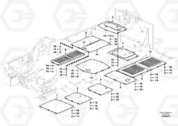 71727 Hatches under engine, hydr.pumps, cooler, m.valve and fuel tank. EC700C, Volvo Construction Equipment