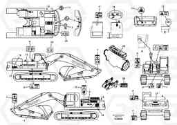 90516 Decal, outer location EC360B SER NO INT 12152- EU&NA 80001-, Volvo Construction Equipment