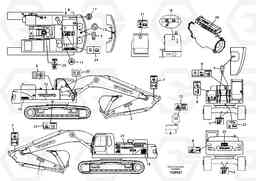 106709 Decal, outer location EC460B SER NO INT 11515- EU&NA 80001-, Volvo Construction Equipment