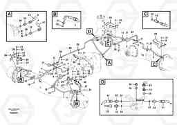 11211 Hydraulic system, lower brake line EW145B, Volvo Construction Equipment