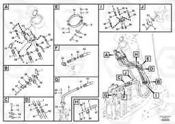 64855 Working hydraulic, 2nd boom cylinder on adjustable boom EC140C, Volvo Construction Equipment