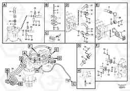 25942 Hydraulic system, control valve to boom and swing EC330C, Volvo Construction Equipment