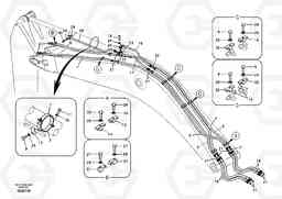 48937 Working hydraulic, dipper arm cylinder on boom. EC160B, Volvo Construction Equipment