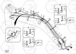 303 Working hydraulic, dipper arm cylinder on boom. EC240B SER NO INT 12641- EU & NA 80001-, Volvo Construction Equipment