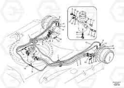 18666 Turning joint line, turning joint to travel motor EC290B APPENDIX FX FORESTRY VER., Volvo Construction Equipment