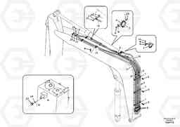 29428 Working hydraulic, dipper arm cylinder on boom. ECR88 S/N 14011-, Volvo Construction Equipment