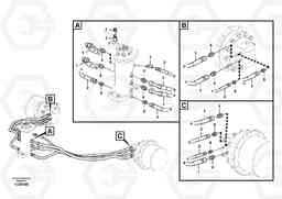 104648 Turning joint line, turning joint to travel motor EC60C, Volvo Construction Equipment