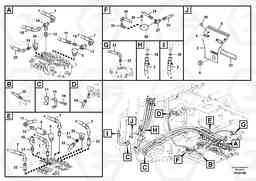 67110 Hydraulic system, control valve to boom and swing EC55C S/N 110001- / 120001-, Volvo Construction Equipment
