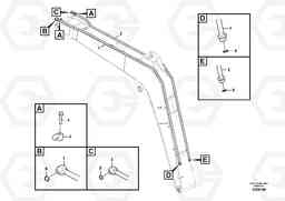 72945 Working hydraulic, hammer and shear for boom EC55C S/N 110001- / 120001-, Volvo Construction Equipment