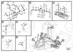 62776 Working hydraulic, hammer and shear for upper EC55C S/N 110001- / 120001-, Volvo Construction Equipment