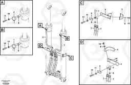 19369 Working hydraulic, boom cylinder EC210B, Volvo Construction Equipment