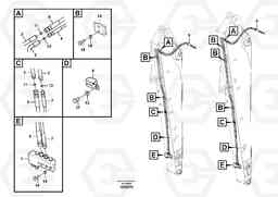 56535 Working hydraulic, quick fit on dipper arm ECR145C, Volvo Construction Equipment