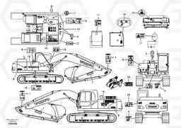95080 Decal, outer location EC210B, Volvo Construction Equipment