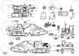 97495 Decal, outer location EC290B SER NO INT 13562- EU & NA 80001-, Volvo Construction Equipment