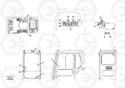 59597 Decals, cab EC700BHR HIGH REACH DEMOLITION, Volvo Construction Equipment