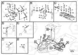 62778 Working hydraulic, hammer and shear for upper EC55C S/N 110001- / 120001-, Volvo Construction Equipment