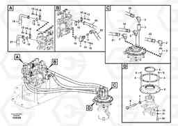 41428 Turning joint line, control valve to turning joint ECR305C, Volvo Construction Equipment