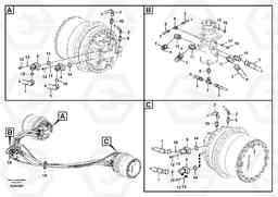 41434 Turning joint line, turning joint to travel motor ECR305C, Volvo Construction Equipment