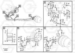 93692 Turning joint line, turning joint to travel motor EC460C S/N 115001-, Volvo Construction Equipment