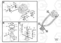 92131 Turning joint line, control valve to turning joint EC290B PRIME S/N 17001-/85001- 35001-, Volvo Construction Equipment