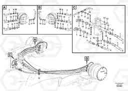 103039 Turning joint line, turning joint to travel motor EC200B PRIME S/N 30001-, Volvo Construction Equipment