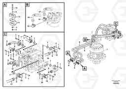 87762 Hydraulic system, control valve to boom and swing EC210B PRIME S/N 70001-/80001- 35001-, Volvo Construction Equipment