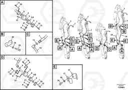 90051 Working hydraulic, hammer and shear for dipper arm EC210B PRIME S/N 70001-/80001- 35001-, Volvo Construction Equipment