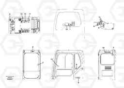 47696 Decals, cab EW145B PRIME S/N 15001-, Volvo Construction Equipment