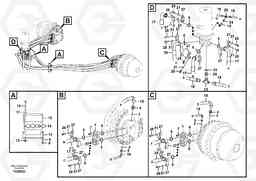 93999 Turning joint line, turning joint to travel motor EC460B PRIME S/N 15001-/85001-, Volvo Construction Equipment