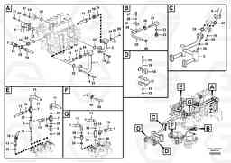 10108 Hydraulic system, control valve to boom and swing EC460B PRIME S/N 15001-/85001-, Volvo Construction Equipment