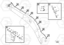 47338 Working hydraulic, oil leak on boom EC460B PRIME S/N 15001-/85001-, Volvo Construction Equipment