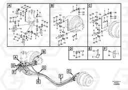 101942 Turning joint line, turning joint to travel motor FB2800C, Volvo Construction Equipment