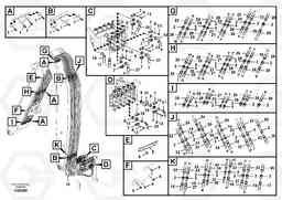73673 Working hydraulic, attachment head piping FBR2800C, Volvo Construction Equipment
