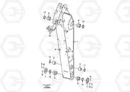91188 Dipper arm and grease piping with piping seat EC460C S/N 115001-, Volvo Construction Equipment